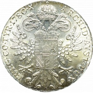 Rakúsko, Mária Terézia, Thaler 1780 - nová razba