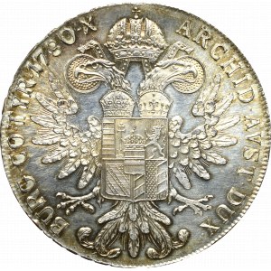 Rakúsko, Mária Terézia, Thaler 1780 - nová razba LUSTZRANE