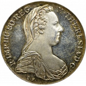 Rakúsko, Mária Terézia, Thaler 1780 - nová zrkadlová razba