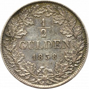 Germany, Baden, 1/2 Gulden 1838