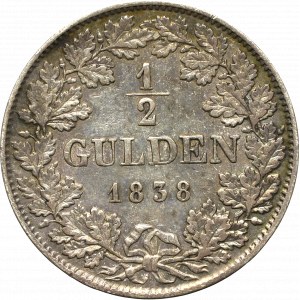Niemcy, Badenia, 1/2 Guldena 1838
