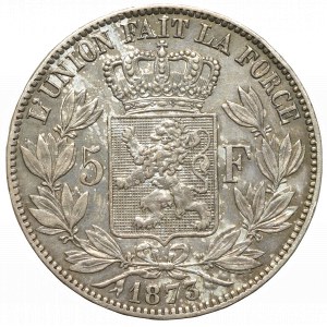 Belgium, 5 francs 1873