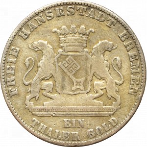 Deutschland, Bremen, Thaler in Gold 1865 - zweiter nationaler Schießwettbewerb