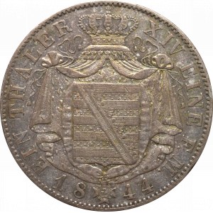 Germany, Saxony, Thaler 1844