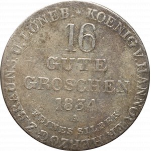 Německo, Brunšvik-Lüneburg, 16 haléřů 1834