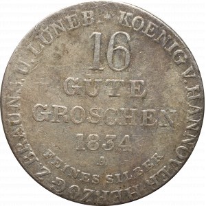 Germany, Brunswick-Lüneburg, 16 groschen 1834