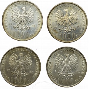 Polská lidová republika, sada 1 000 kusů Zlato 1982 Jan Pavel II.