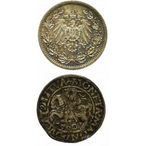 Sigismund Augustus Half-penny 1560 and 1/2 mark 1914