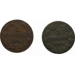 Russische Teilung, Nikolaus I., Satz von 1 Pfennig 1836