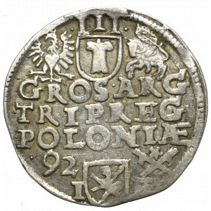 Zygmunt III Waza, Trojak 1592, Poznań - nieopisany