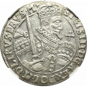 Sigismund III, 18 groschen 1622, Bromberg - PRVS M NGC MS63 ex Pączkowski