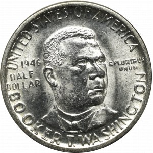USA, 1/2 dolára 1946 S- Booker T. Washington