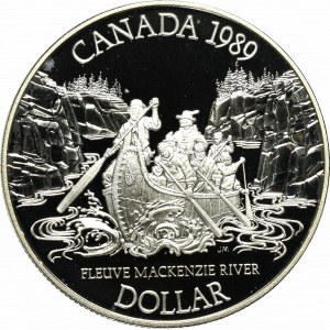 Canada, Dollar 1989 - Mackenzie river