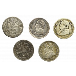 Vatican, Pius IX, Set of 10 soldi