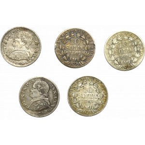 Vatican, Pius IX, Set of 10 soldi