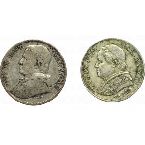 Watykan, Pius IX, Zestaw 20 baiocchi i 1 lira