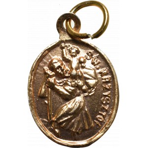 Poland, St. Christopher medallion.