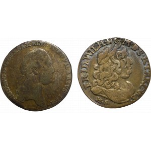 Prusy Książęce i Saksonia, Zestaw monet