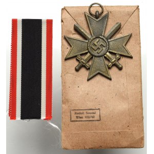 Niemcy, III Rzesza, Krzyż Zasługi Wojennej (KVK) 2 klasy z mieczami z kopertką nadaniową