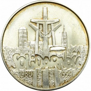 Third Republic, 100,000 zloty 1990 Solidarity