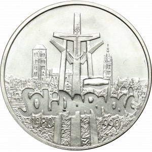 Third Republic, 100,000 zloty 1990 Solidarity