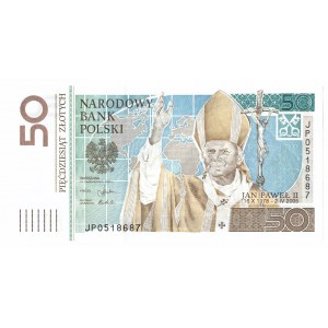 III RP, 50 zlotých 2006 Ján Pavol II. v pamätnom puzdre