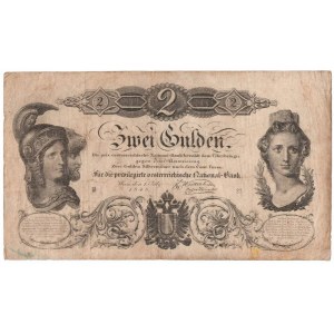 Austria, 2 guilders 1848 without number and series designation