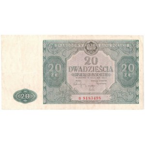 PRL, 20 zlotých 1946 B