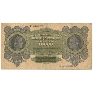 II RP, 10 000 polských marek 1922 B