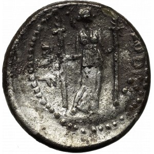 Republika Rzymska, Publius Clodius- M.F. Turrinus, Denar (42 pne)