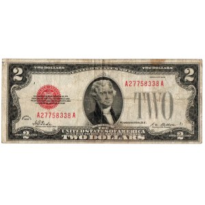 USA, $2 1928, red stamp