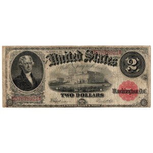 USA, 2 dolary 1917, czerwona pieczęć