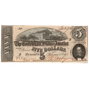 USA, $5 1864 Confederate States of America
