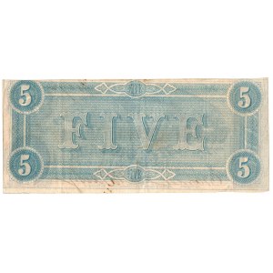 USA, 5 USD 1864 Konfederované štáty americké