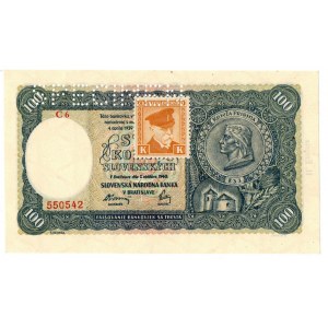 Słowacja, 100 koron 1940 Specimen