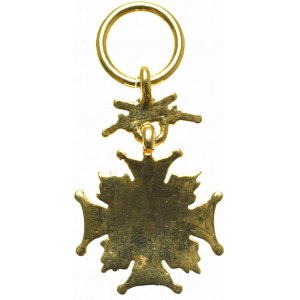 PSZnZ, Miniature of the Golden Cross of Merit with swords - Bialkiewicz