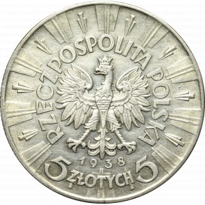Druhá polská republika, 5 zlotých 1938 Pilsudski