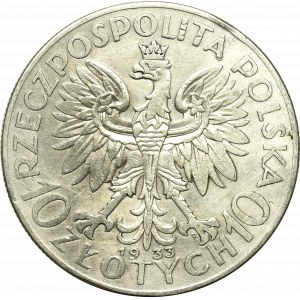 Druhá poľská republika, 10 zlotých 1933 Hlava ženy