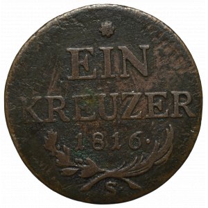 Rakousko, Francis I, 1 krajcar 1816 S, Smolnik