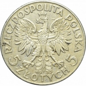 Druhá poľská republika, 5 zlotých 1933 Hlava ženy