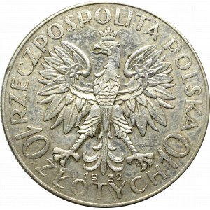 II Rzeczpospolita, 10 zlotých 1932 ZZM Hlava ženy