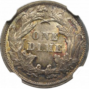 USA, 10 centów 1874 - NGC MS62