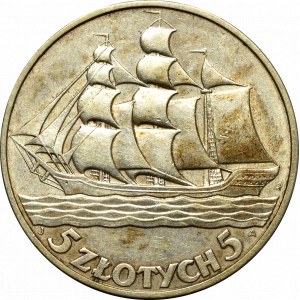 II Republic of Poland, 5 zloty 1936 Ship