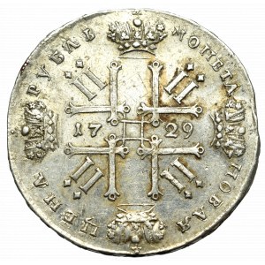 Rosja, Piotr II, Rubel 1729, Moskwa