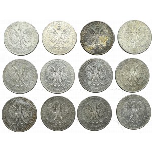 II Rzeczpospolita, Zestaw 10 złotych 1933 Sobieski (12 egz)