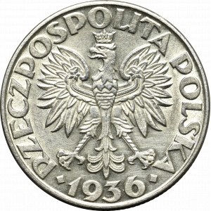 II Rzeczpospolita, 2 zloté 1936 Plachetnica