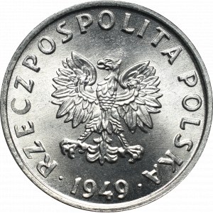 PRL, 5 groszy 1949 Aluminium