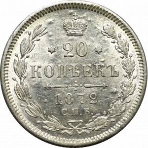 Russia, Alexander II, 20 kopecks 1872 HI