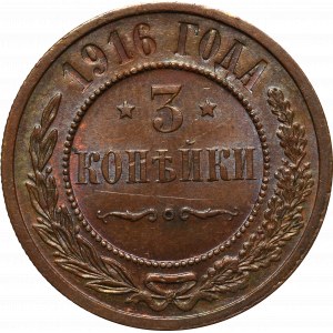 Rosja, Mikołaj II, 3 kopiejek 1916
