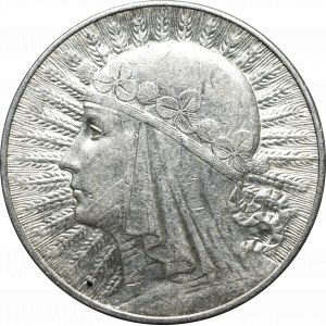 II Rzeczpospolita, 10 złotych 1933 Głowa kobiety